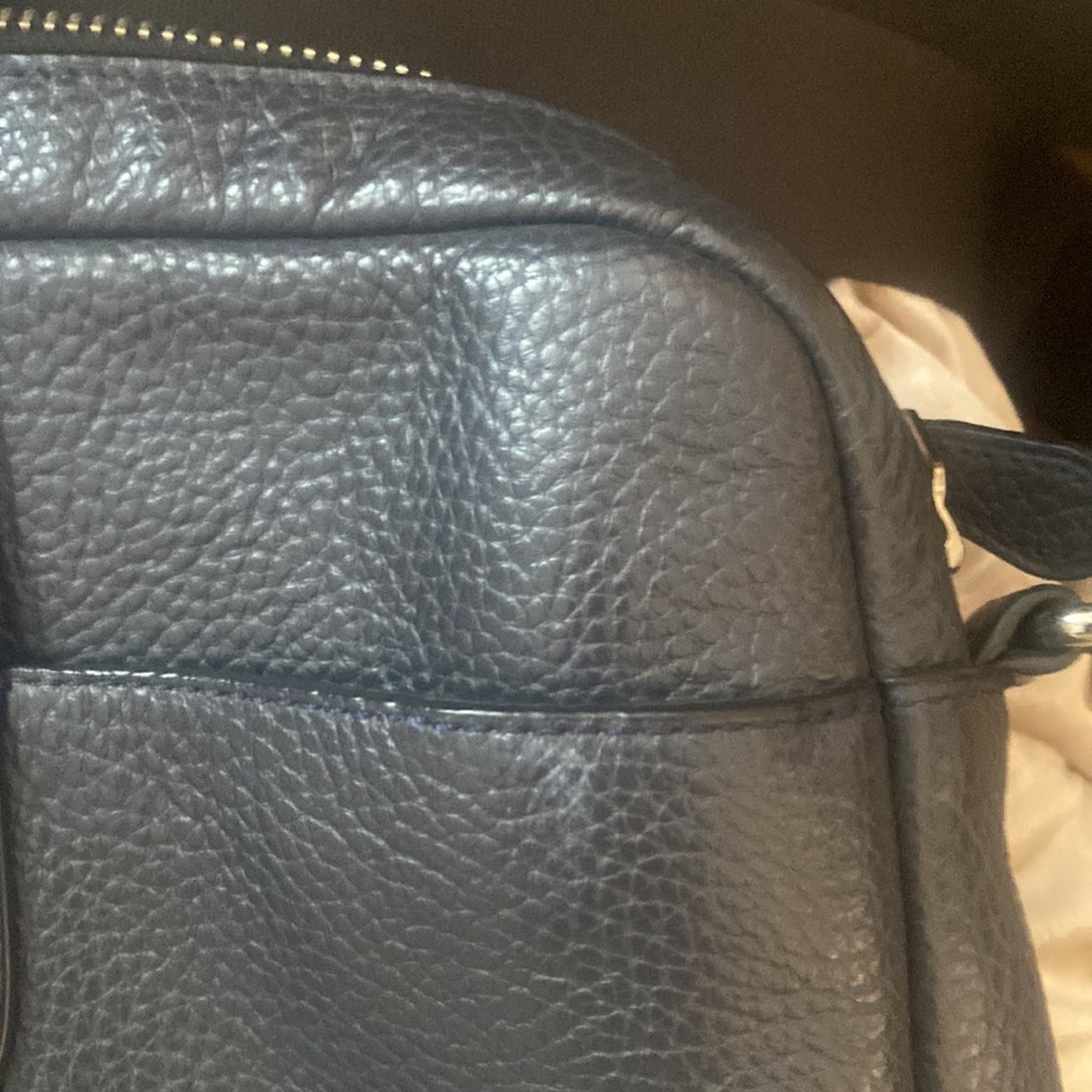 π Coach F11319 Briefcase Graphite Pebbled Leather Business Work laptop Bag - Picture 5 of 8